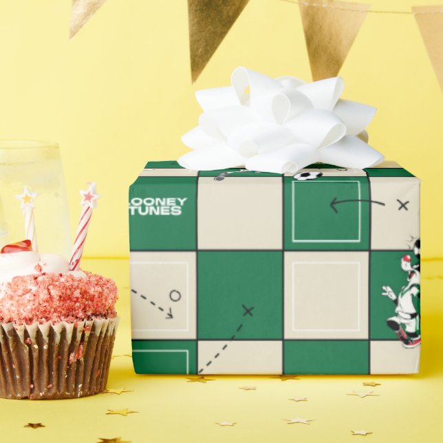 Papier Cadeau LOONEY TUNES™ Soccer Grid Pattern (Fête d'anniversaire)