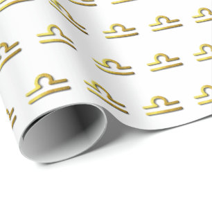 Papier Cadeau L'or de la bibliothèque en neige