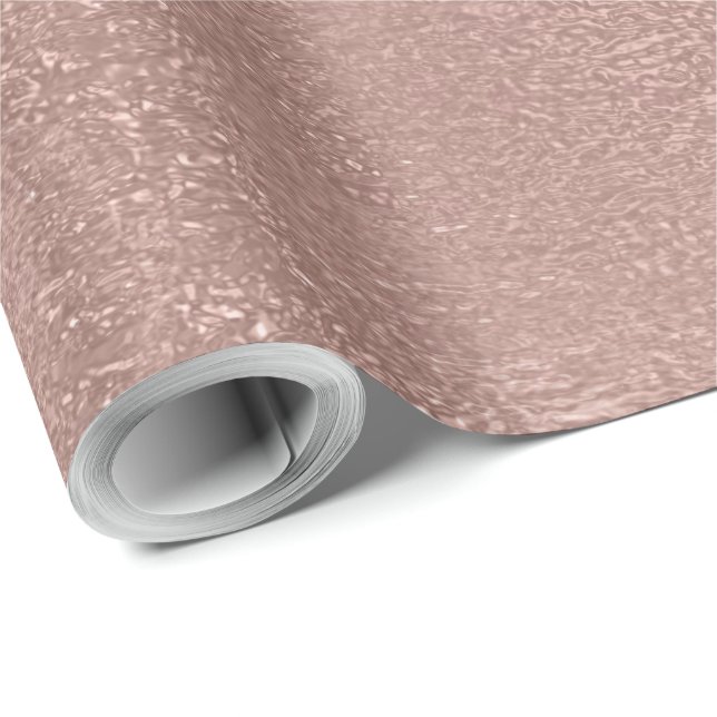 Papier Cadeau L'or rose rougissent les parties scintillantes (Coin rond)
