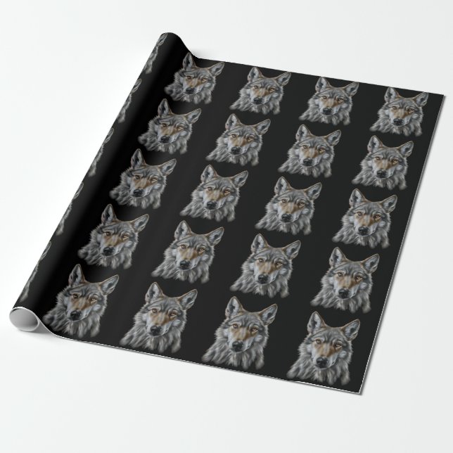 Papier Cadeau Loup (Déroulé)