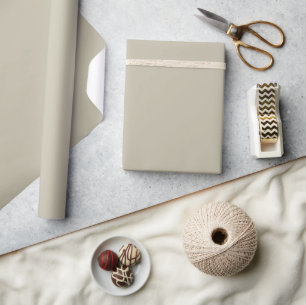 Papier Cadeau Loup en bois massif gris beige