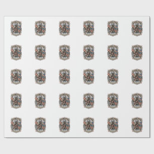 Papier Cadeau Loup-garou patriotique Patriote Horreur Monstre Pa