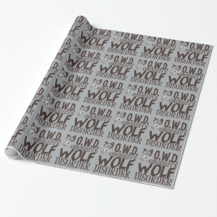 Papier Cadeau Loup gris frais