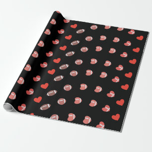 Papier Cadeau Love American Football - Gridiron Fans Heart