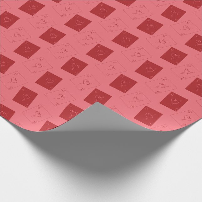 Papier Cadeau Love card wrapphing paper (Coin)