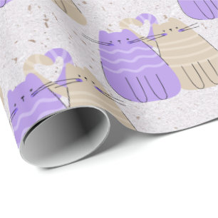Papier Cadeau Love Cats sur Terrazzo