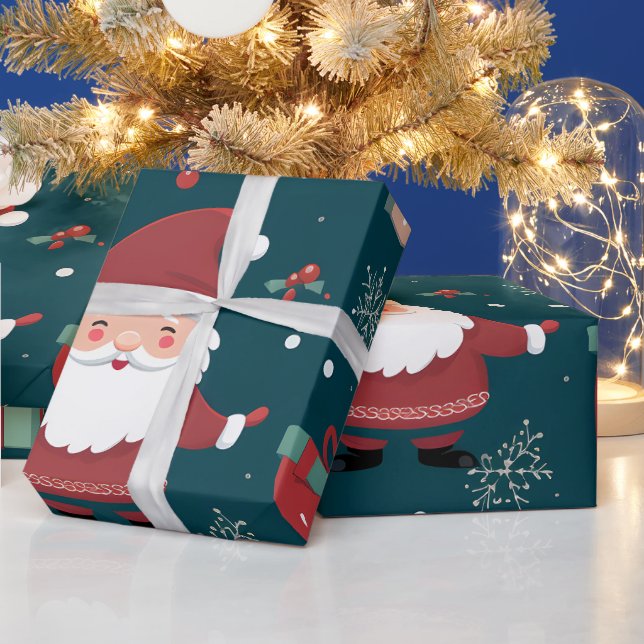 Papier Cadeau Love Heart Christmas Gnomie Festive Wrapping Paper (Vacances)