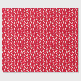 Papier Cadeau Love Hearts Doddles, Red, Wrapping Paper