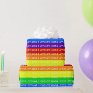 Papier Cadeau Love is Love Gay Pride LGBTQ Beautiful
