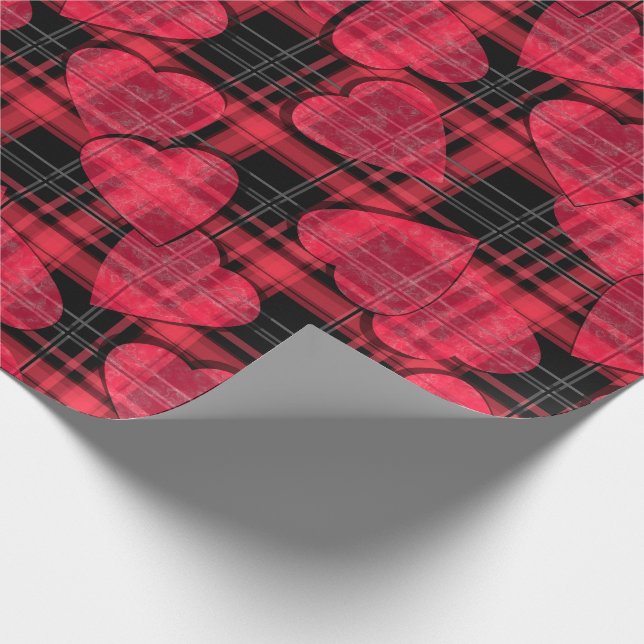 Papier Cadeau Love plaid (Coin)