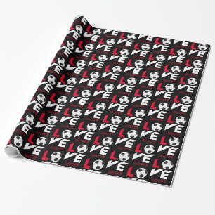 Papier Cadeau Love soccer