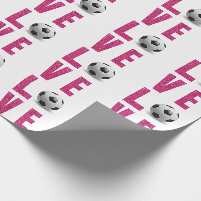 Papier Cadeau Love Soccer (Coin)