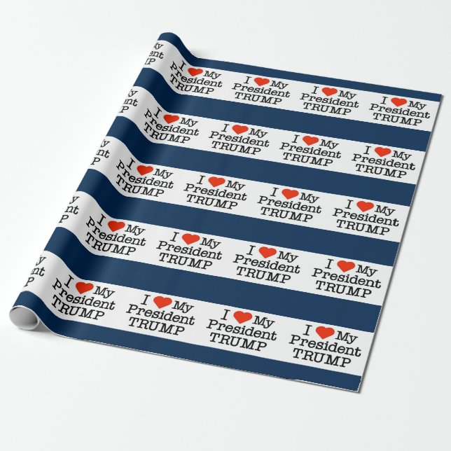 Papier Cadeau Love Trump (Déroulé)