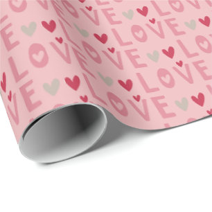 Papier Cadeau Love Valentine Day Hearts