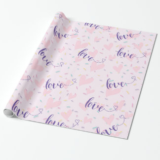 Papier Cadeau Lovely Heart & Heart Love
