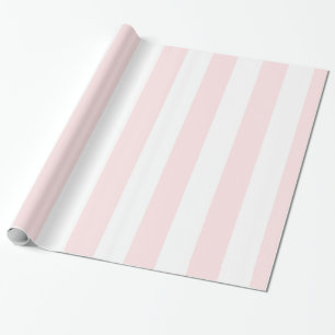 Papier Cadeau Lt Rose Blanc Extra Large Motif Rayure