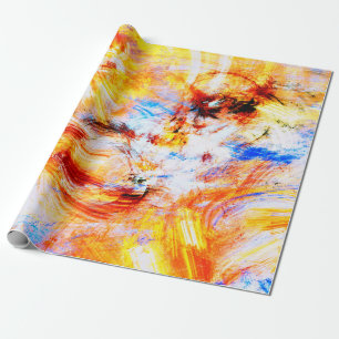 Papier Cadeau Lumière du soleil. Beau art multicolore Abstrait