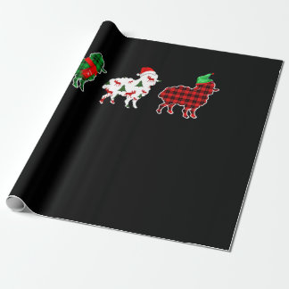 Papier Cadeau Lumières de l'arbre de Noël des moutons amusants |