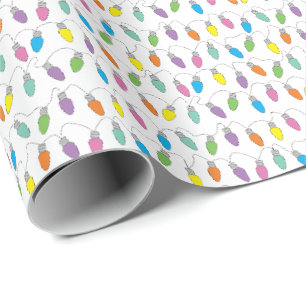 Papier Cadeau Lumières de Noël