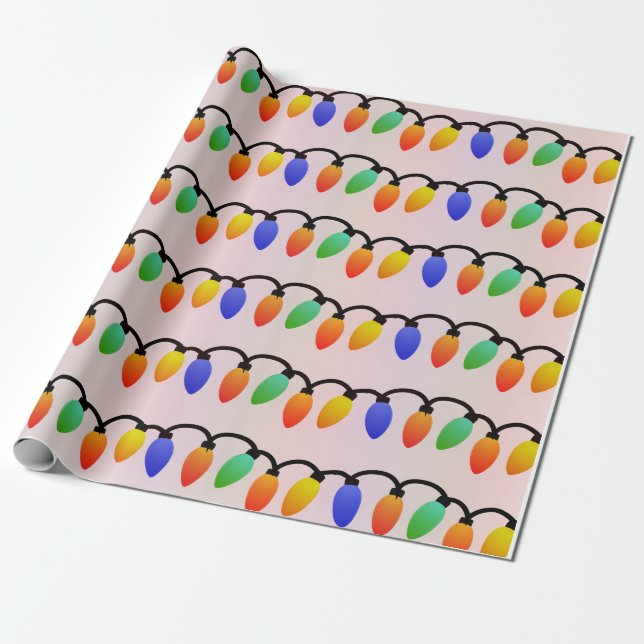 Papier Cadeau Lumières de Noël (Déroulé)