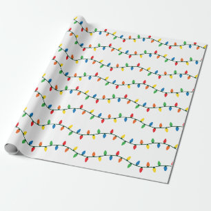 Papier Cadeau Lumières de Noël de scintillement