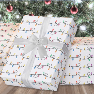 Papier Cadeau Lumières festives de Noël pour les Fêtes