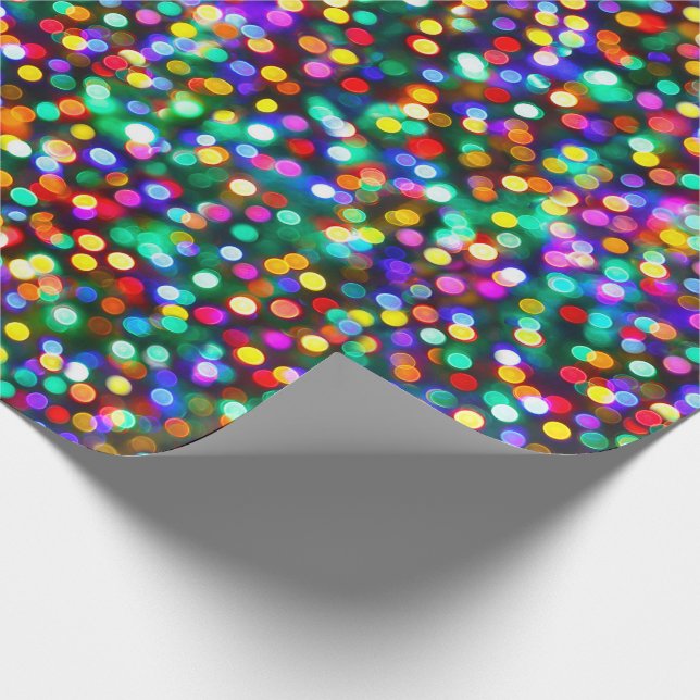 Papier Cadeau Lumières rougeoyantes de Noël (Coin)