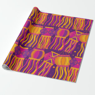 Papier Cadeau Lumineuse lanterne festive Diwali Art folklorique