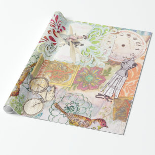 Papier Cadeau lunatique vintage moderne