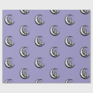 Papier Cadeau Lune éclairée aux chandelles