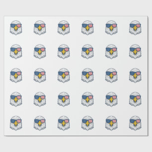 Papier Cadeau Lunettes de soleil aigle patriotique dessin vector