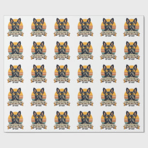 Papier Cadeau Lunettes de soleil Vintage French Bulldog Mon trav