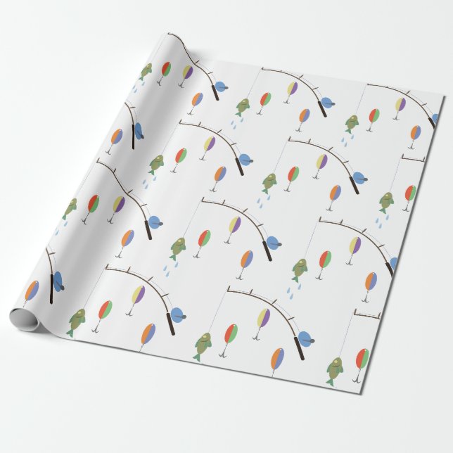 Papier Cadeau Lures de pêche (Déroulé)