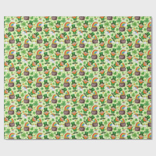 Papier Cadeau lutin saint patrick