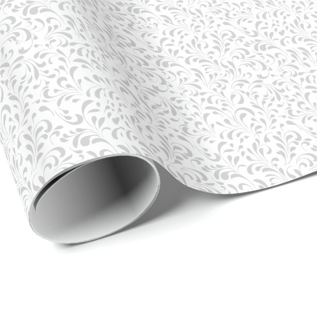 Papier Cadeau Luxe floral Mariage (Coin rond)