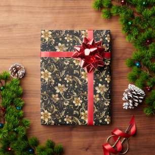 Papier Cadeau Luxe Flore Filigree Intricité