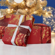 Luxe rouge et or ornements de Noël