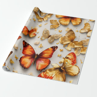 Papier Cadeau ✨ luxueux papillon étincelant 3D en toute transpar