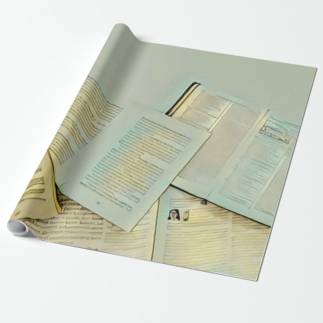 Papier Cadeau Luxury gifts for book lovers (Déroulé)
