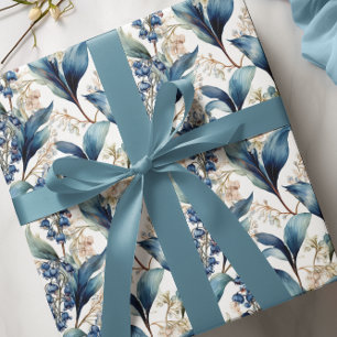 Papier Cadeau Lys de la vallée et Hawthorn modèle floral