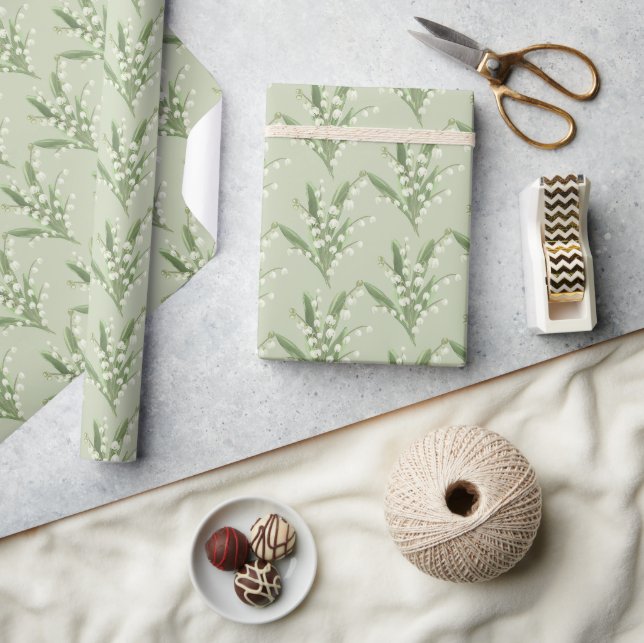 Papier Cadeau Lys de la vallée Floral (Artisanat)