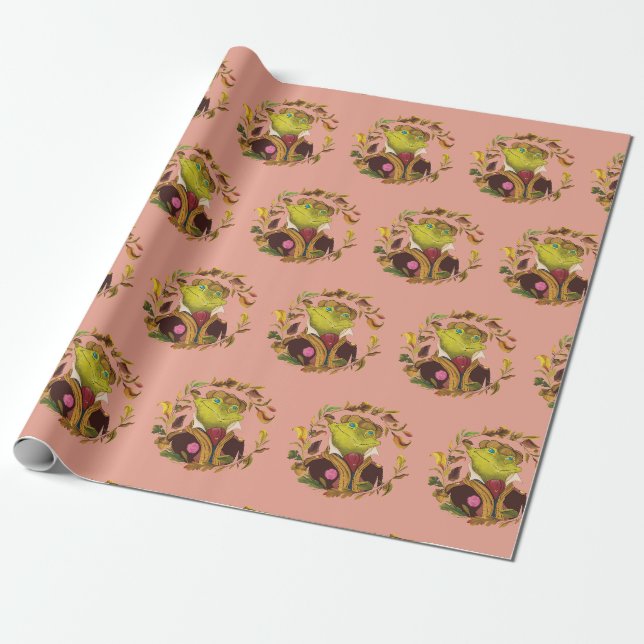 Papier Cadeau M. Ribbitson Papier d'emballage de vacances (Déroulé)