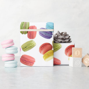 Papier Cadeau Macaron coloré Cookies Motif Toutes les occasions
