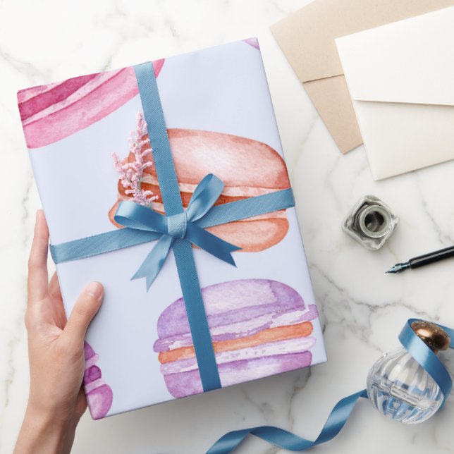 Papier Cadeau Macarons de la brise océane (Cadeaux)
