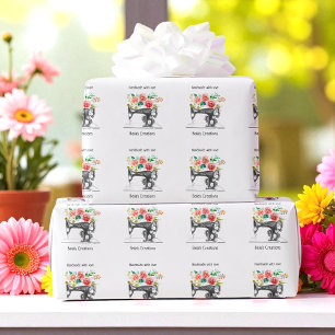 Papier Cadeau Machine à coudre noir sur mesure fabricant de pres