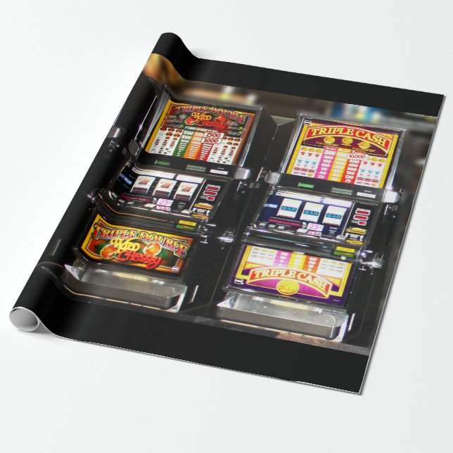 Papier Cadeau Machines de rêve - Machines à sous Lucky (Déroulé)