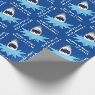 Papier Cadeau Mâchoires faites sur commande de requin de joyeux