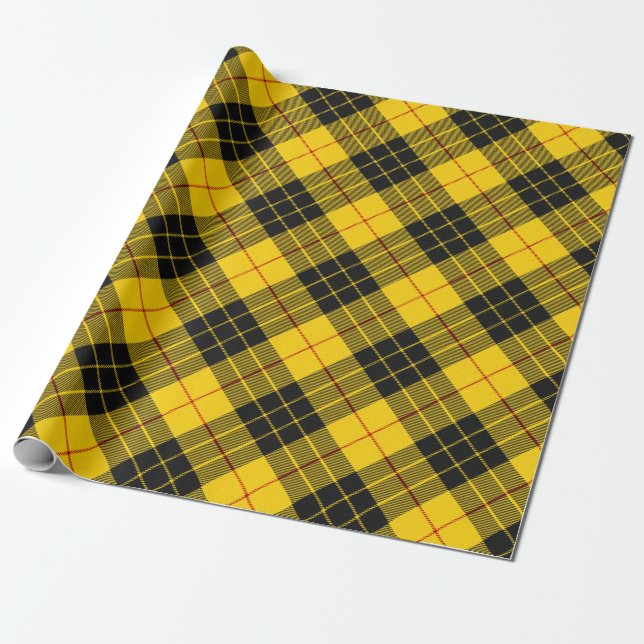 Papier Cadeau MacLeod Scottish Clan Tartan Plaid Motif (Déroulé)