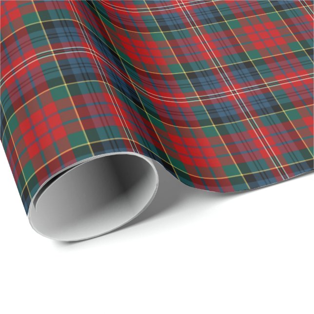 Papier Cadeau MacPherson Clan Tartan (Coin rond)