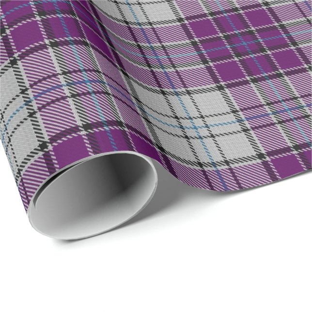 Papier Cadeau MacRae Danse Papier d'enveloppement Tartan violet (Coin rond)